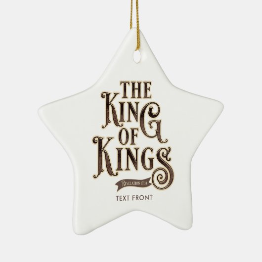 Namen van Jezus Christus De Koning der Koningen Bi Keramisch Ornament (Rechts)