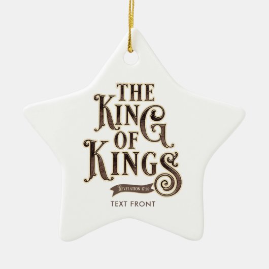 Namen van Jezus Christus De Koning der Koningen Bi Keramisch Ornament (Voorkant)