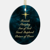 Namen van Jezus - Gepersonaliseerd kerstversiering Keramisch Ornament (Rechts)