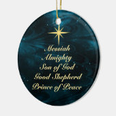 Namen van Jezus - Gepersonaliseerd kerstversiering Keramisch Ornament (Links)