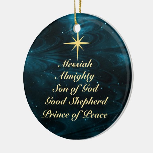 Namen van Jezus - Gepersonaliseerd kerstversiering Keramisch Ornament (Links)