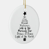 Namen van Jezus/God Kerstversiering Keramisch Ornament (Rechts)