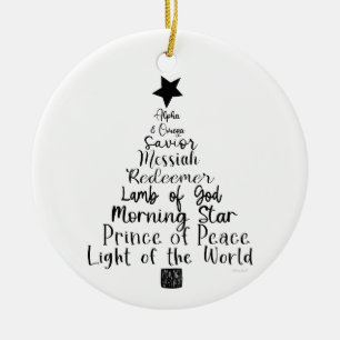 Namen van Jezus/God Kerstversiering Keramisch Ornament