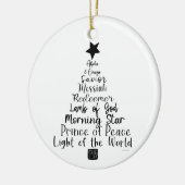 Namen van Jezus/God Kerstversiering Keramisch Ornament (Links)