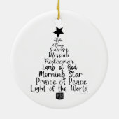 Namen van Jezus/God Kerstversiering Keramisch Ornament (Achterkant)