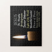 Namen van Jezus, heropleving en het leven, redder Legpuzzel (Verticaal)