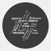 Namen van Jezus Kerst sticker (Voorkant)