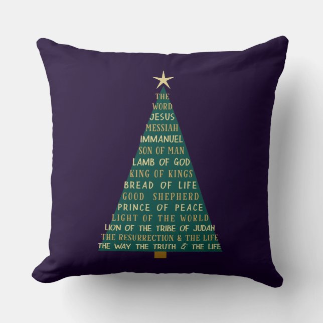Namen van Jezus Kerstboom Kussen (Voorkant)