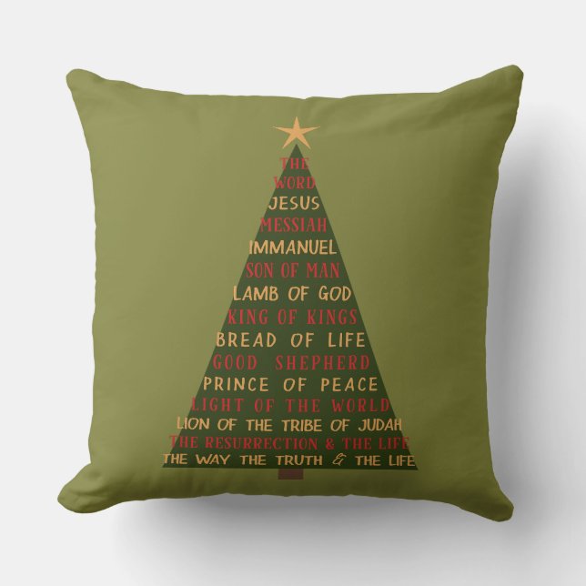 Namen van Jezus Kerstboom Kussen (Voorkant)