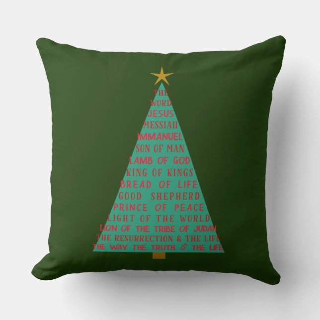 Namen van Jezus Kerstboom Kussen (Voorkant)