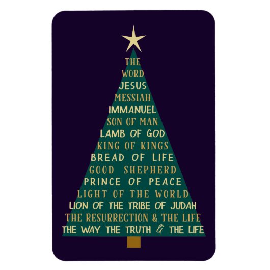 Namen van Jezus Kerstboom Magneet (Verticaal)