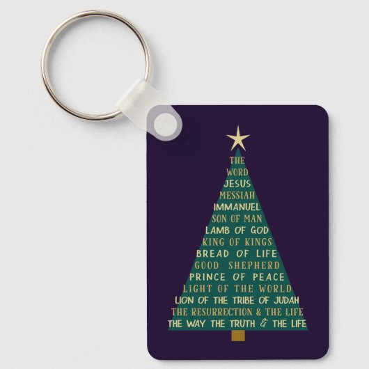 Namen van Jezus Kerstboom Sleutelhanger (Voorkant)