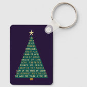 Namen van Jezus Kerstboom Sleutelhanger (Achterkant)