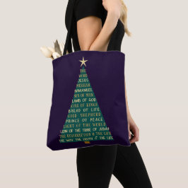 Namen van Jezus Kerstboom Tote Bag