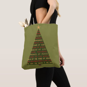 Namen van Jezus Kerstboom Tote Bag