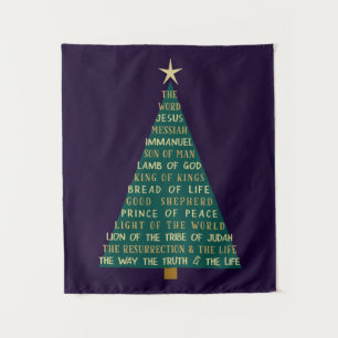 Namen van Jezus Kerstboom Wandkleed