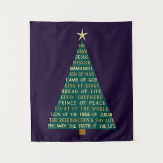 Namen van Jezus Kerstboom Wandkleed
