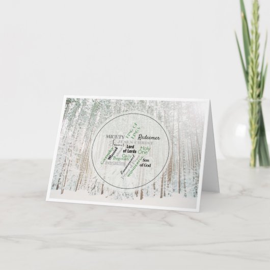 Namen van Jezus Kerstfoto Folded Holiday Card Feestdagen Kaart (Voorkant)