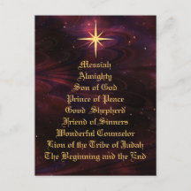 Namen van Jezus - Kerstmis Briefkaart