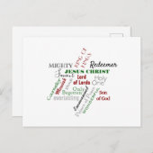 Namen van Jezus Kerstmis Briefkaart (Voorkant / Achterkant)