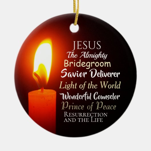 Namen van Jezus Kerstmis, Prins of Peace, Savior Keramisch Ornament (Voorkant)