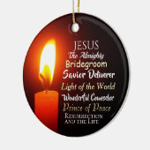 Namen van Jezus Kerstmis, Prins of Peace, Savior Keramisch Ornament (Links)