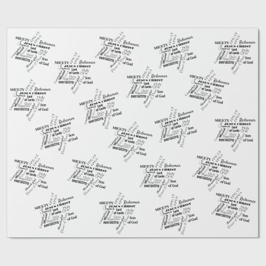 Namen van Jezus kerstpapier Cadeaupapier (Vlak)