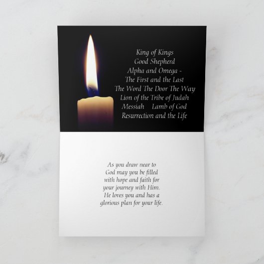 Namen van Jezus, Prins of Peace, Good Shepherd Kaart (Binnen)