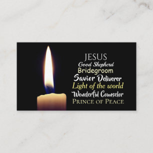 Namen van Jezus, Savior, Deliverer, Good Shepherd Visitekaartje
