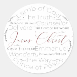 Namen van Jezus Script Typografie Sticker