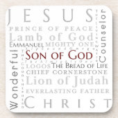 Namen van Jezus Typografie Onderzetters (Voorkant)