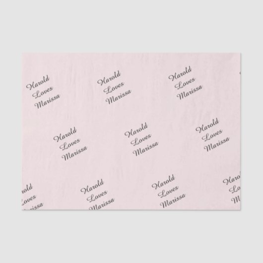 Namen van Love Pink Tissue Paper Tissuepapier (Voorkant)