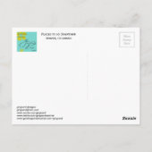 Namen van plaatsen in het centrum van Denver, CO Briefkaart (Achterkant)