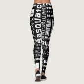 Namen van Sasquatch-Leggings in het zwart Leggings (Achterkant)