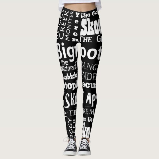 Namen van Sasquatch-Leggings in het zwart Leggings (Voorkant)