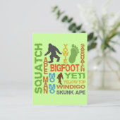 Namen voor Bigfoot Briefkaart (Staand voorkant)