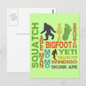 Namen voor Bigfoot Briefkaart (Voorkant / Achterkant)