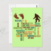 Namen voor Bigfoot Briefkaart (Voorkant / Achterkant)