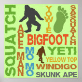 Namen voor Bigfoot Poster (Voorkant)