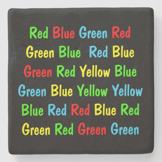 Namen voor Streop-testkleur Stenen Onderzetter (Voorkant)