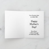 Namen wijzigen Happy Mothers Day Oma Ribbon Kaart (Binnen)