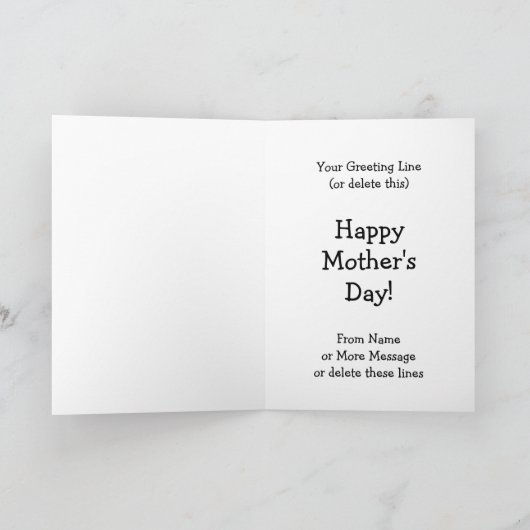 Namen wijzigen Happy Mothers Day Oma Ribbon Kaart (Binnen)
