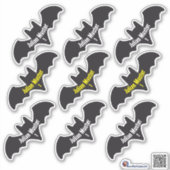 Namensaufkleber Fledermaus | 9 Kontur - Sticker (Voorkant)
