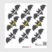 Namensaufkleber Fledermaus | 9 Kontur - Sticker (Vel)