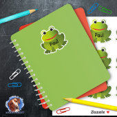 Namensaufkleber Frosch | 9 Kontur - Sticker