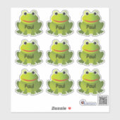 Namensaufkleber Frosch | 9 Kontur - Sticker (Vel)