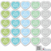Namensaufkleber Kleine Herzen 1 | Form - Aufkleber Sticker (Voorkant)