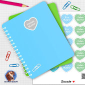 Namensaufkleber Kleine Herzen 1 | Form - Aufkleber Sticker