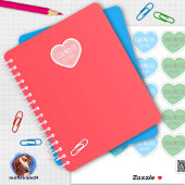 Namensaufkleber Kleine Herzen | Form - Aufkleber Sticker