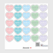 Namensaufkleber Kleine Herzen | Form - Aufkleber Sticker (Vel)